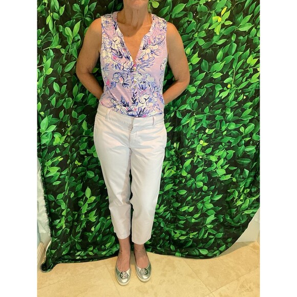 🌸 J.Crew “Scout” Capri Pants – Size 4 – Pale Lavender – 100% Cotton - Picture 1 of 11
